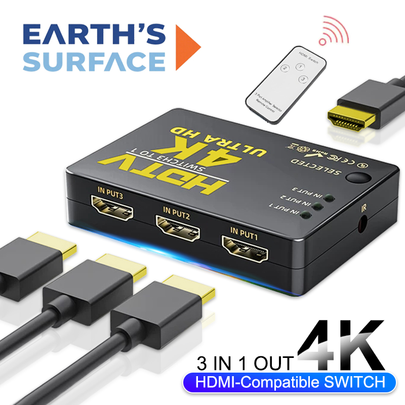Hdmi Cable - محول HDMI ثلاثي المداخل وذو مخرج