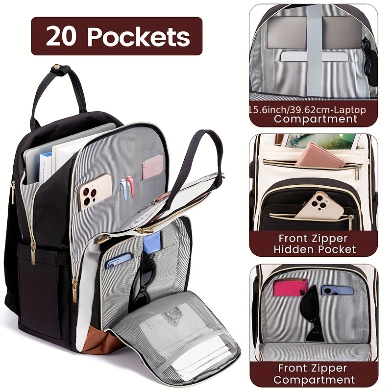 Laptop Bag - حقيبة ظهر للنساء ذات لونين لحمل