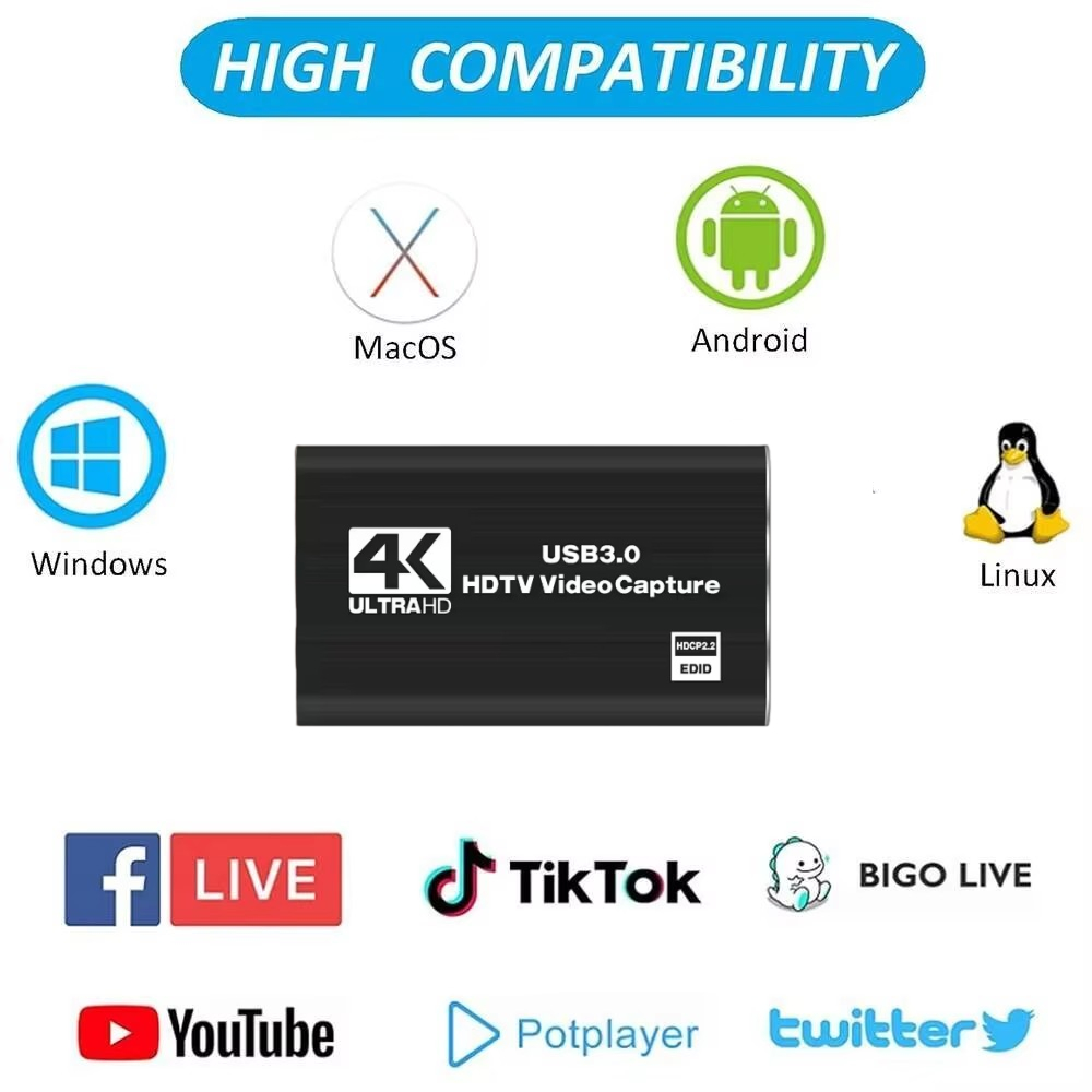 بطاقة التقاط الفيديو Roreta 4K - مراجعة Hdmi Cable وسعره