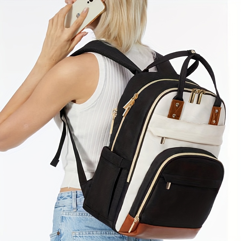 حقيبة ظهر للنساء ذات لونين لحم - مراجعة Laptop Bag وسعره