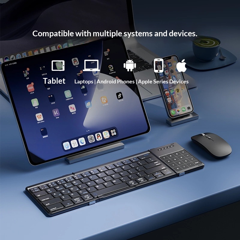 لوحة مفاتيح بلوتوث لاسلكية ثلا - مراجعة Laptop Mouse وسعره